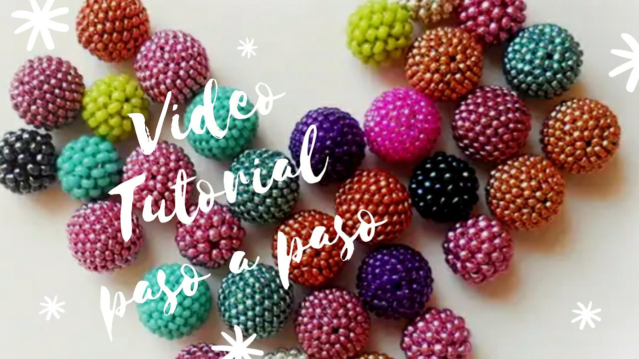 Aprende paso a Paso como Cubrir bolas con mostacilla con la tecnica peyote
