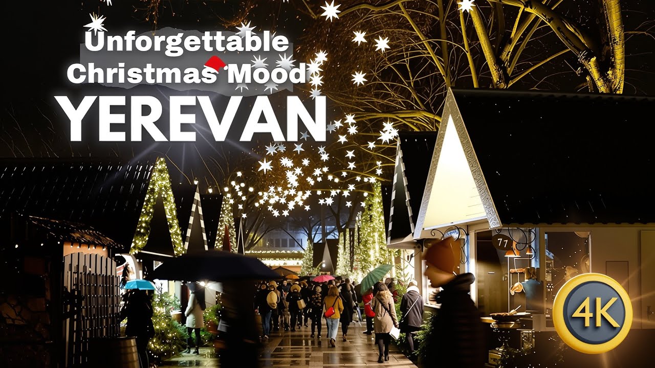 This Is Why Christmas Nights in Yerevan Feel Unforgettable | 4K Walk After New-Year  