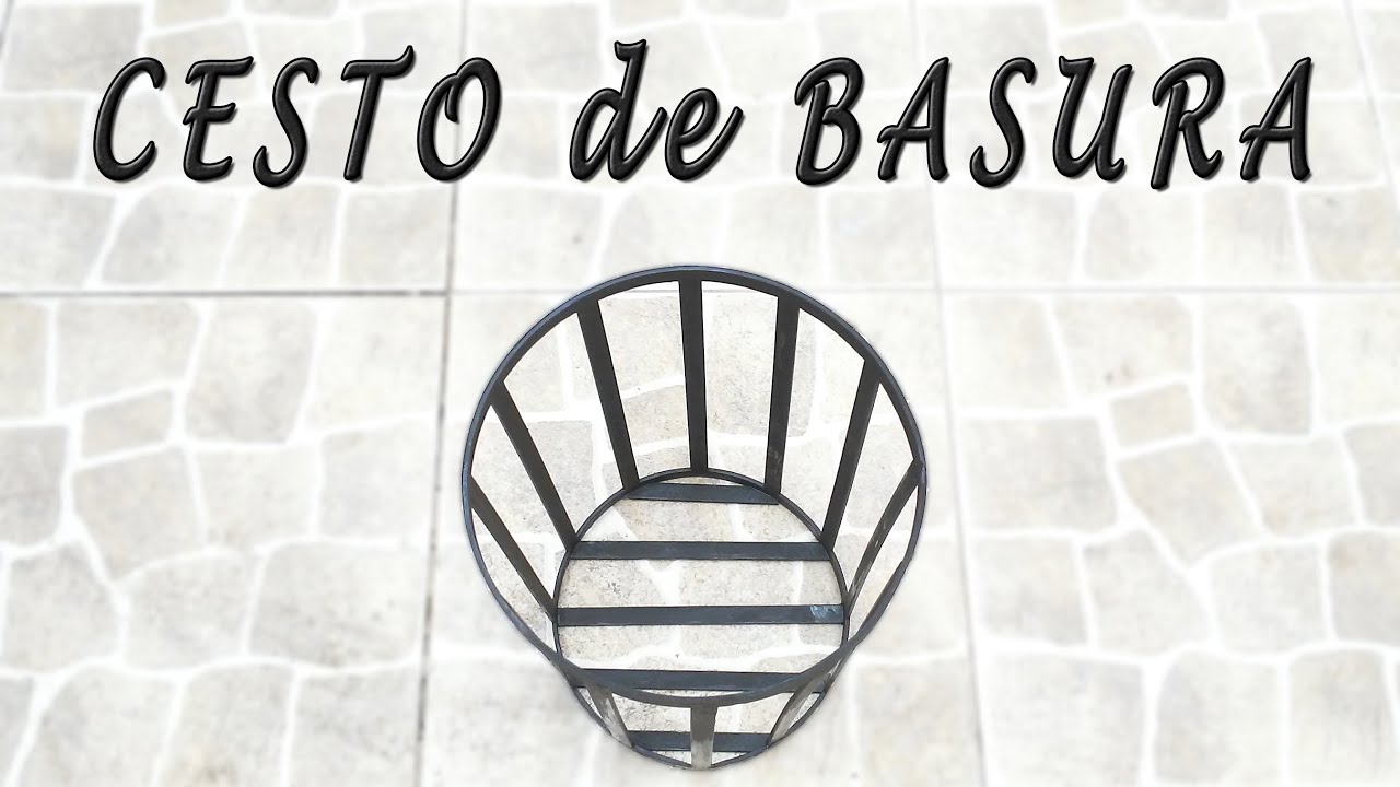 Como Hacer un CESTO de BASURA, de hierro, bien rústico y fácil de hacer