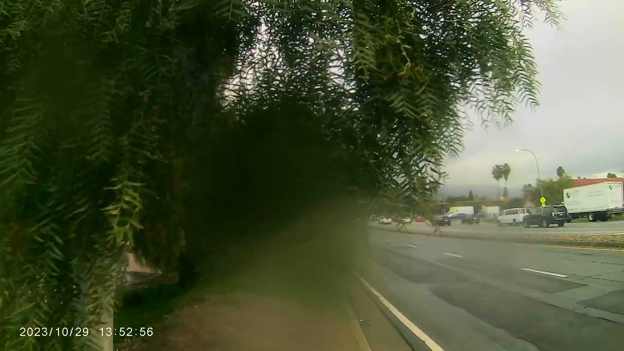 Weekday rainy and very cold weather in California, USA