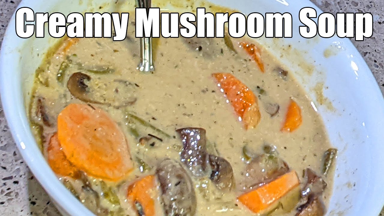 Creamy MUSHROOM Soup | Filling & Delicious | Low Cholesterol | Vegetarian | Hearty Soup Recipe