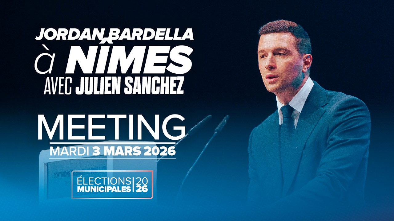 Jordan Bardella - Meeting des élections municipales avec Julien Sanchez à Nîmes
