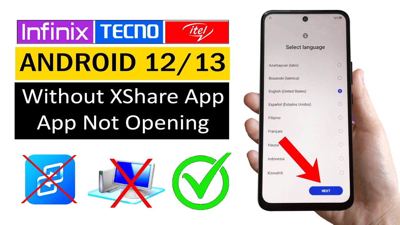 ANDROID 12/13 - All Itel, Tecno, Infinix  FRP Unlock with New Easy Method 🚀2024 (No Need PC)