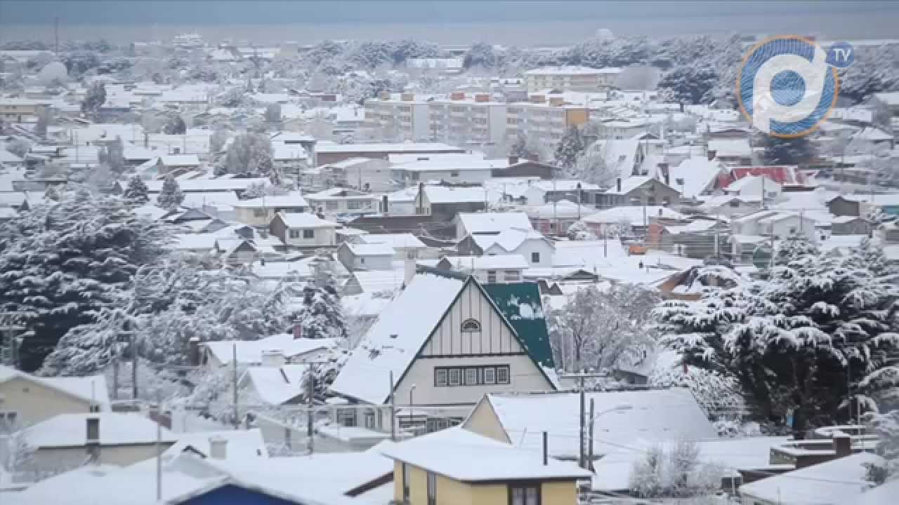 Punta Arenas bajo la nieve