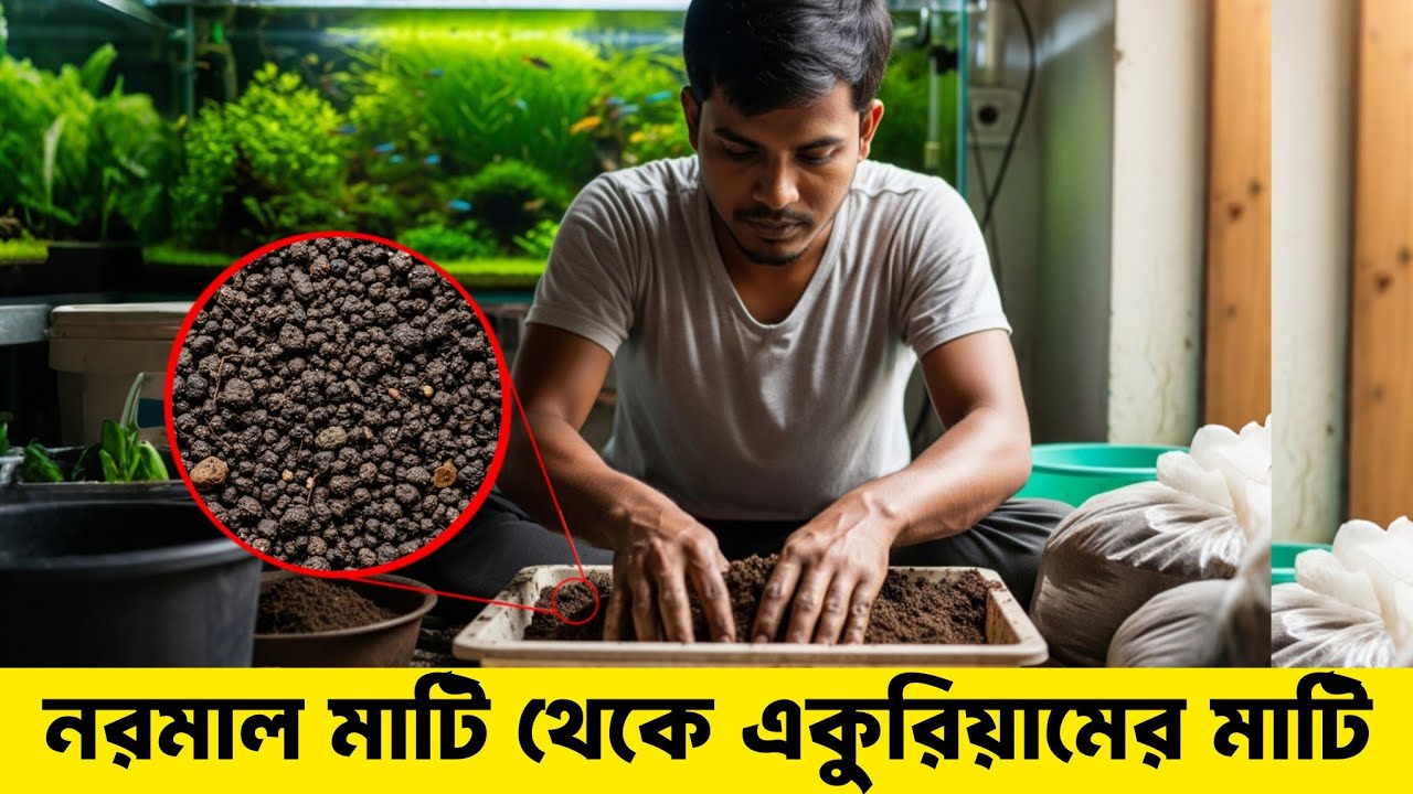 🔴How to make aquarium soil at home. Aquarium soil making from garden soil. একুরিয়াম সয়েল বানান