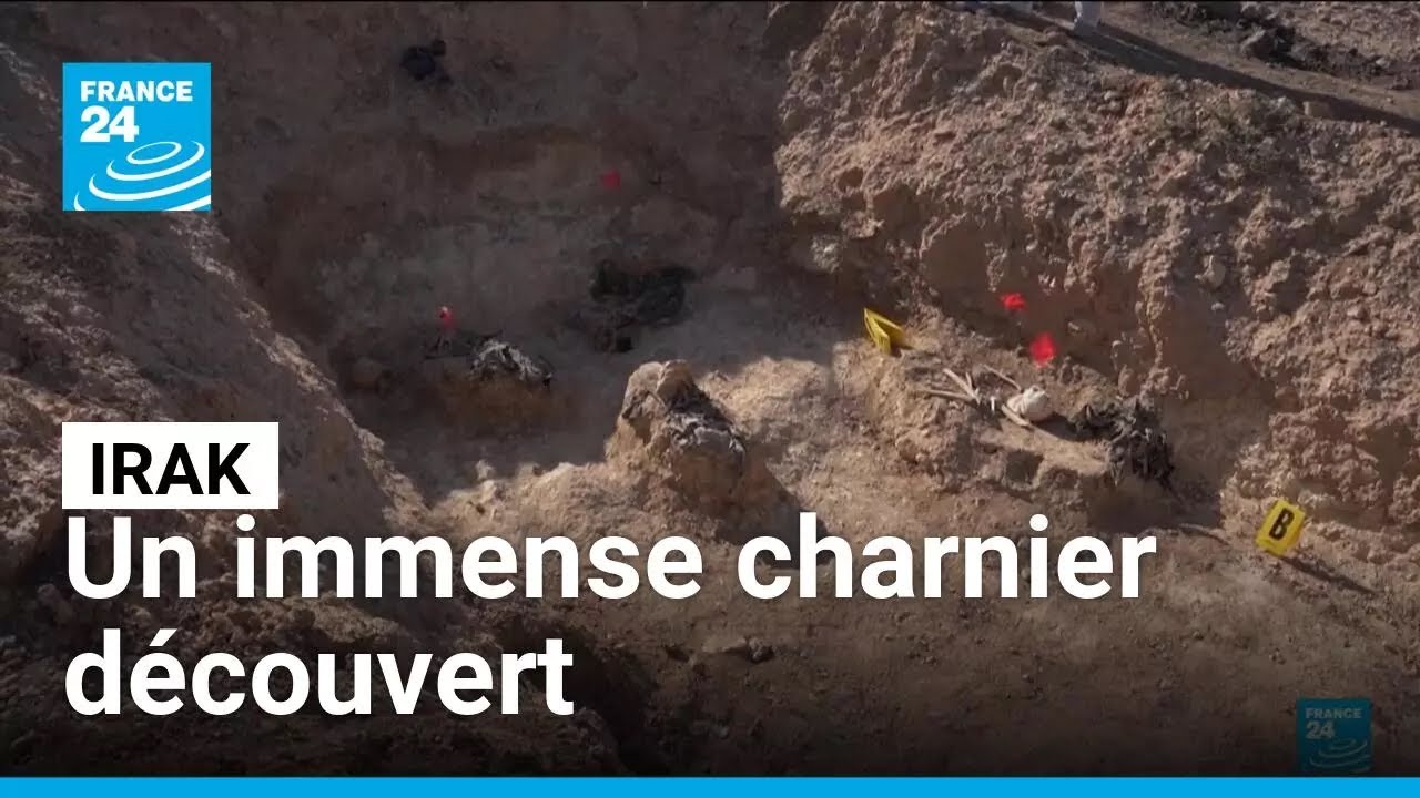 Irak : premiers travaux d'exhumation d'un immense charnier du groupe Etat islamique • FRANCE 24