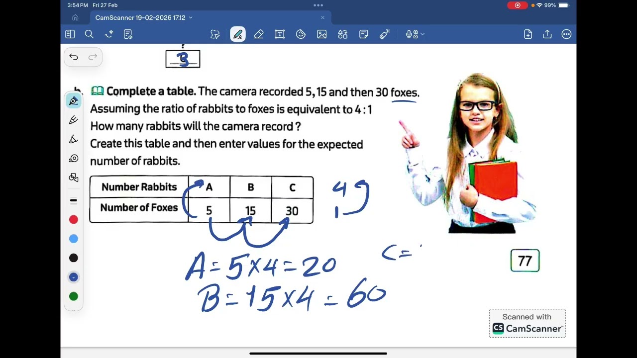 Grade 6 T2  exercise 7 on representing ratios by tape diagram and double number line by Mr Romany 