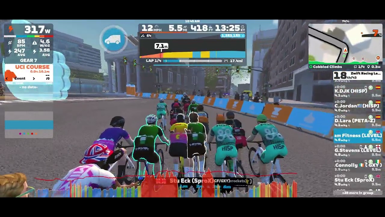 Zwift Racing League | Redline Rally 🔥Open Amber League Division 2 (B)📍 Cobbled Climbs in Richmond