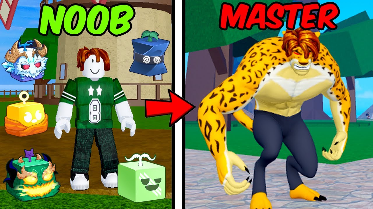 Noob to Max Level USING EVERY FRUIT in Blox Fruits Part 1