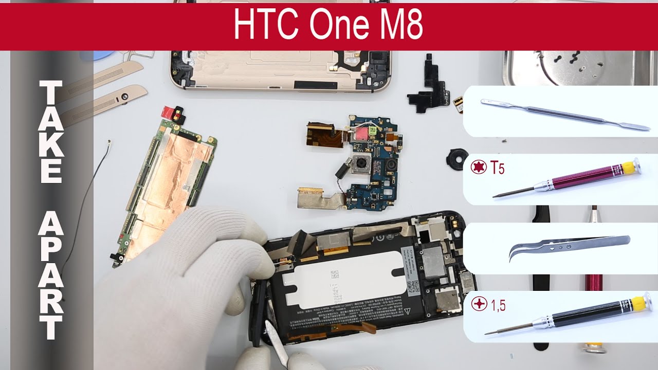 Как разобрать 📱 HTC One M8 831c Разборка и ремонт