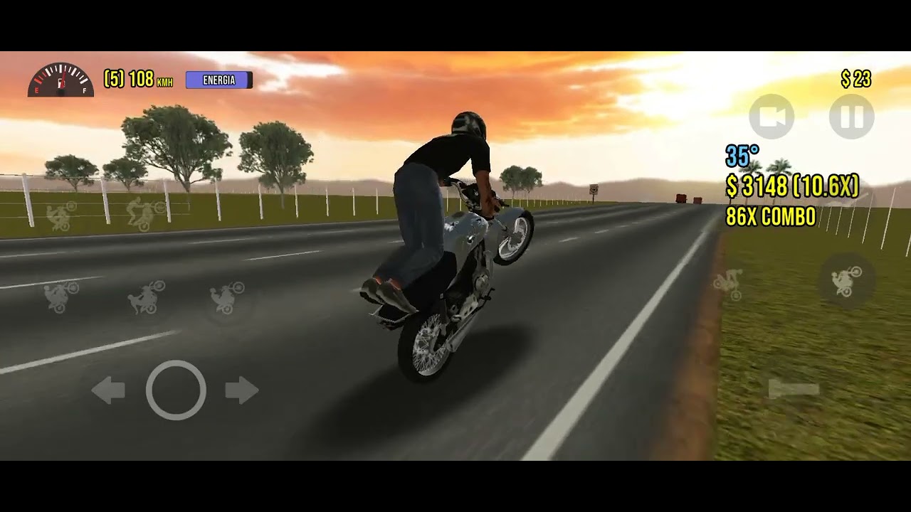 jugando un poquito de Moto Wheelie