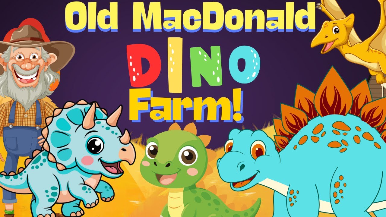Old MacDonald had a DINO farm | Old MacDonald’s farm full of dinosaurs in this exciting, fun rhyme.