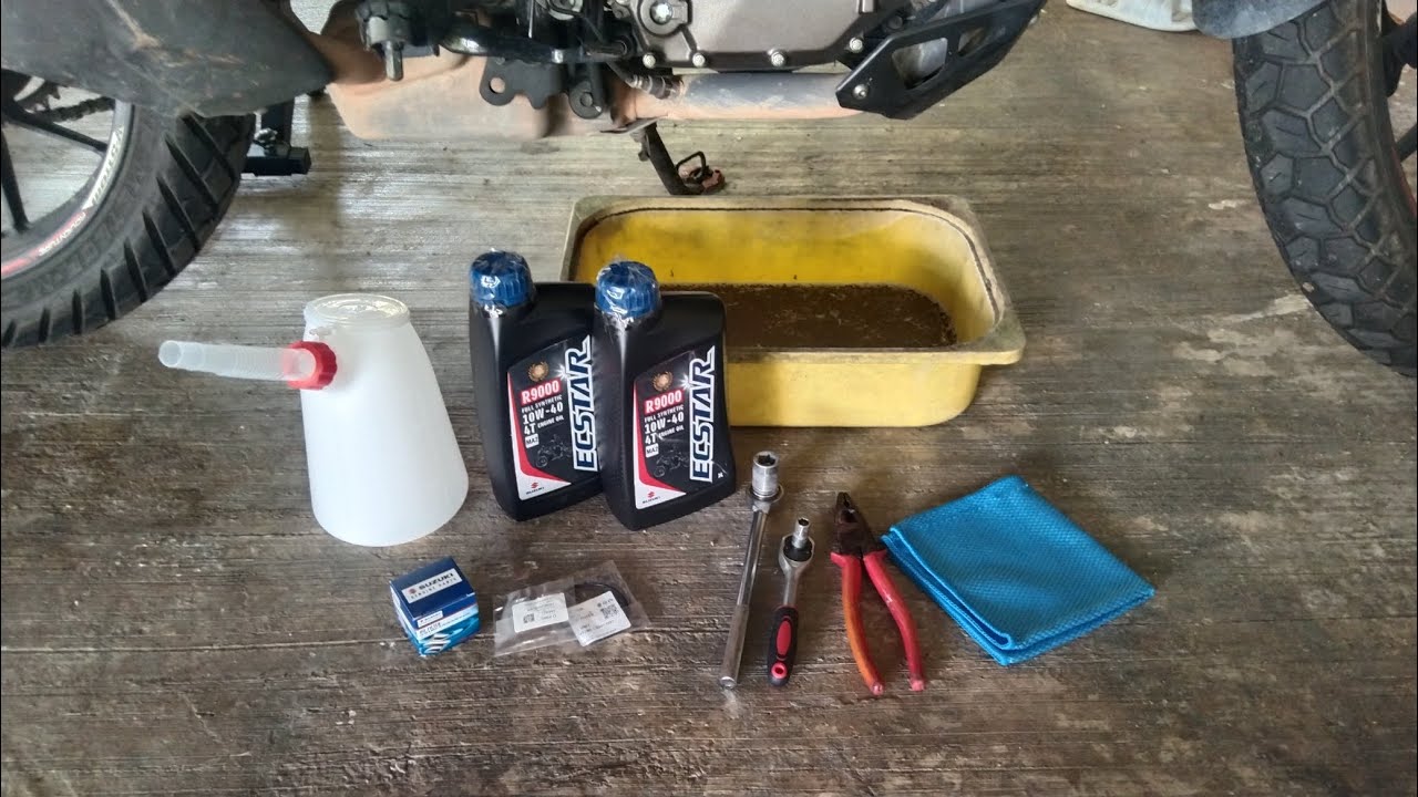 Cara Servis Minyak Enjin Motor vStrom 250SX