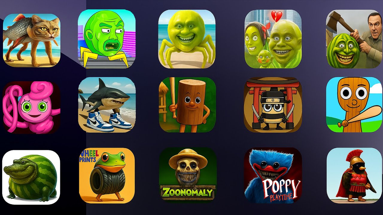 Lin Gang Melon, Poppy Playtime, Roblox, Minecraft, Game Android Mod, Tung Tung Sahur, Skibiditoilet.