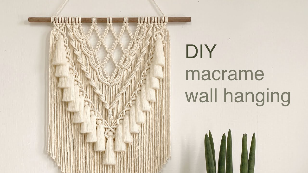 DIY | macrame layered wall hanging | многослойный макраме настенный