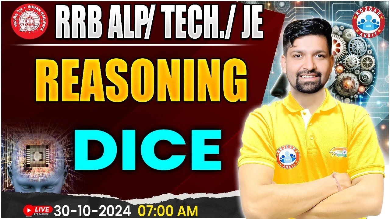 RRB ALP, Technician Reasoning | RRB JE Reasoning | Dice Reasoning Class | by Sandeep Sir
