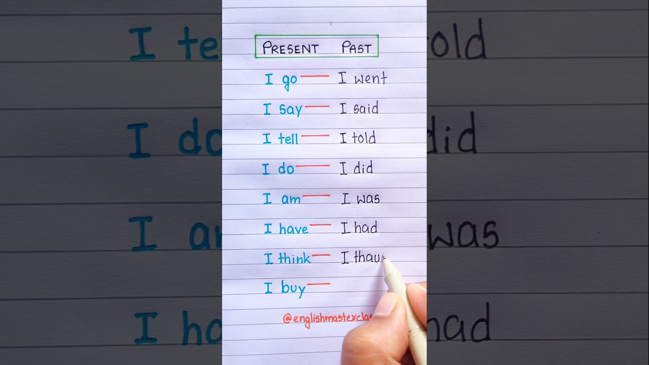 Present - Past Tense 📖🔥 #english #grammar #education #learning