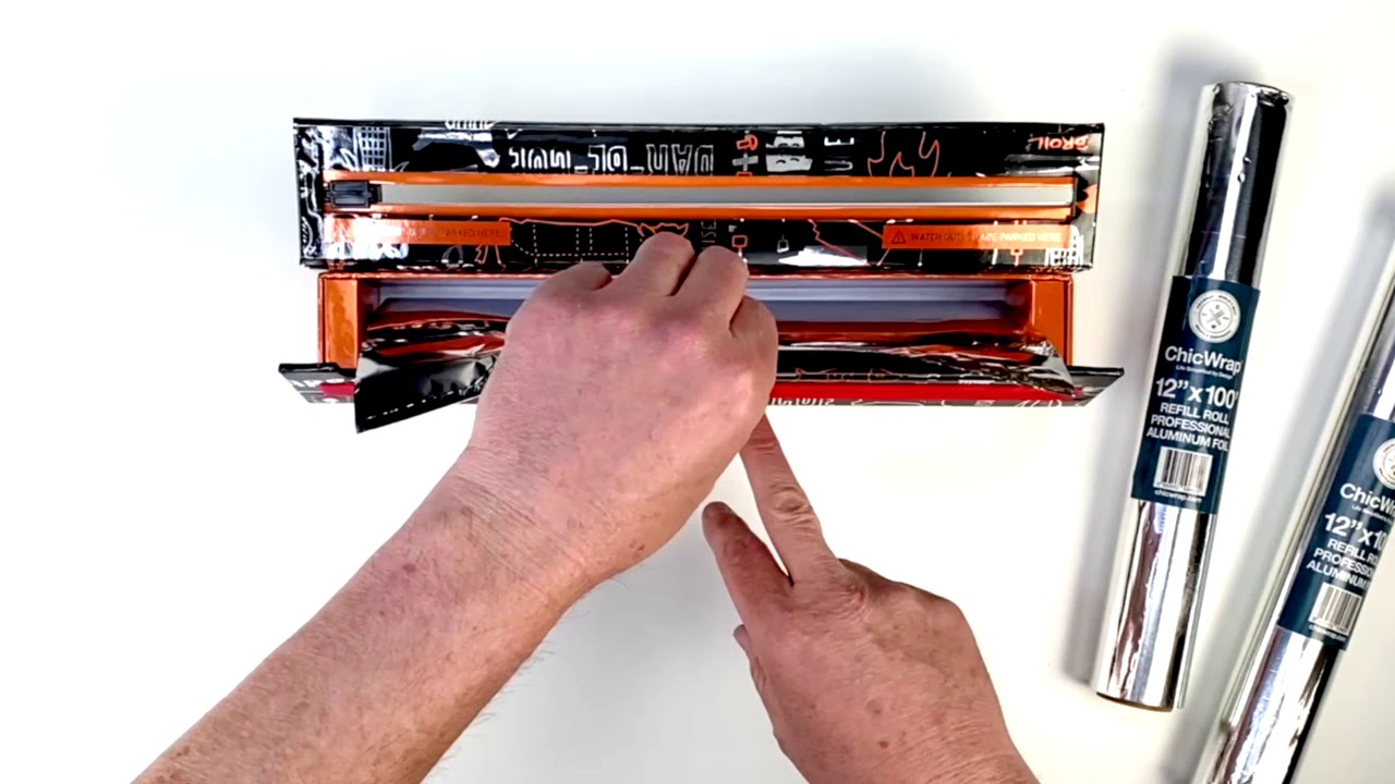 Refilling ChicWrap BBQ Grill Aluminum Foil Dispenser.