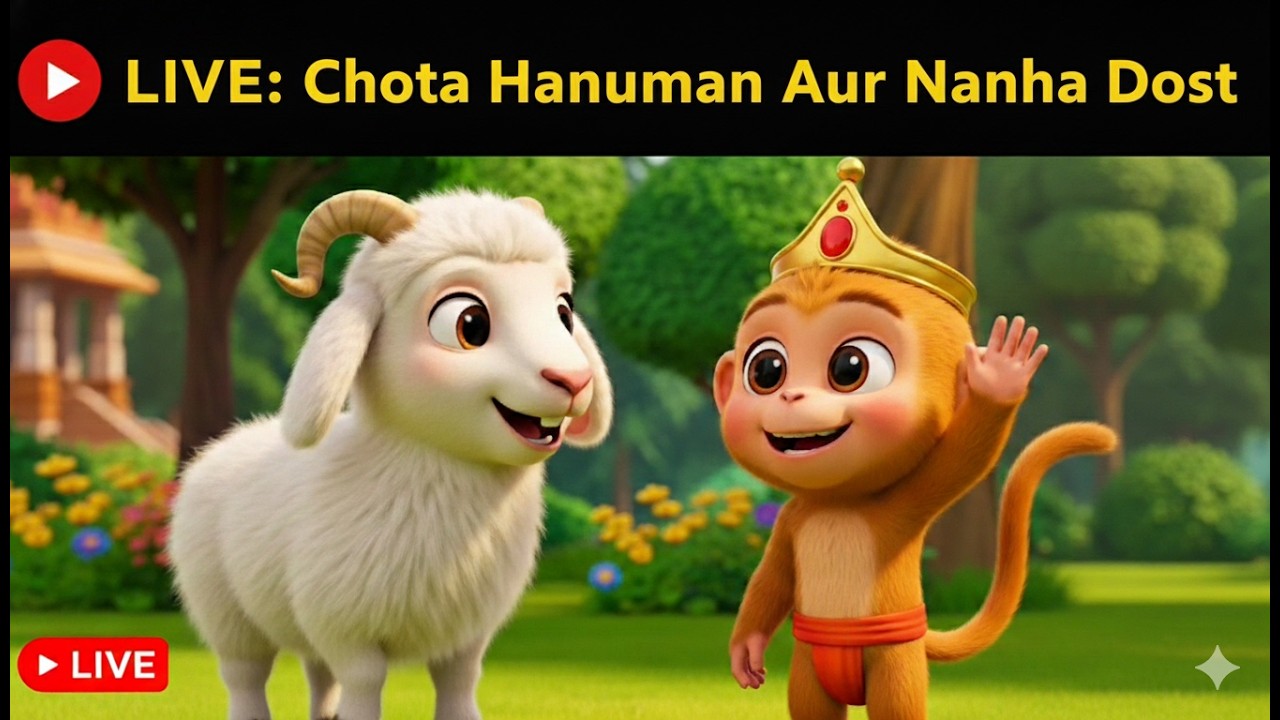 🔴 LIVE: Chota Hanuman aur Nanhe Memne ki Dosti 🐒🐑 | Kids Moral Stories