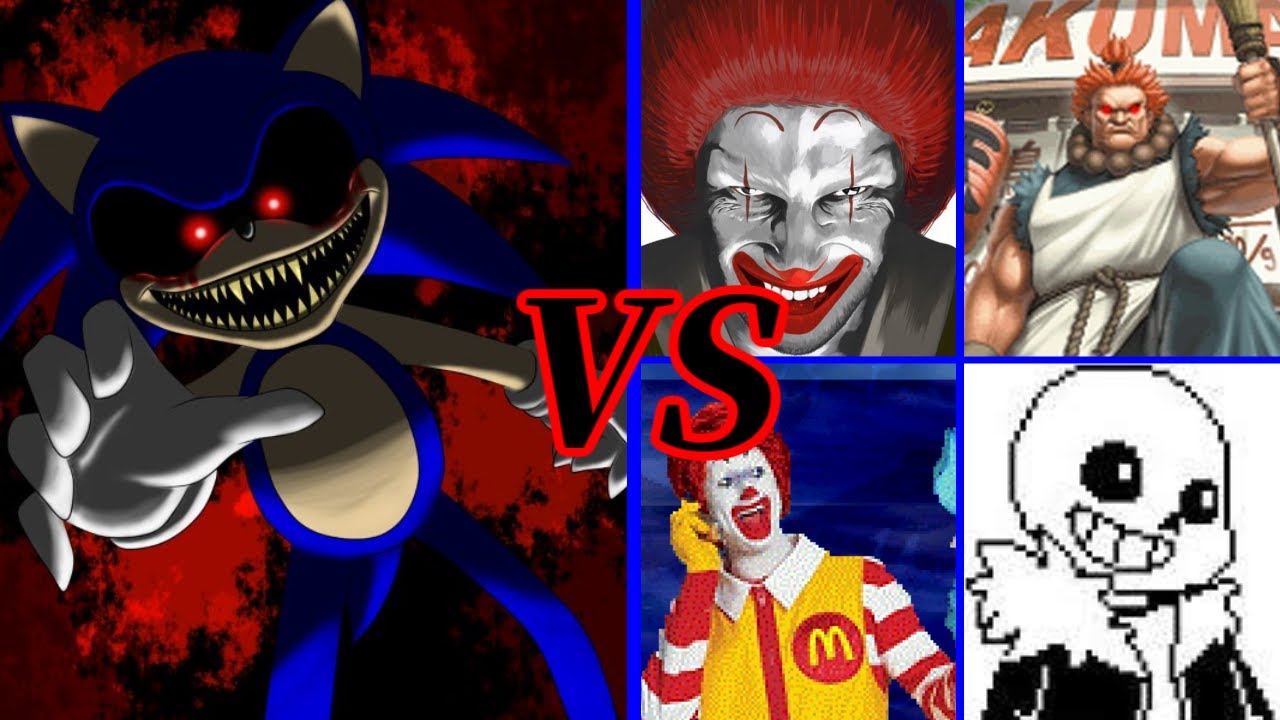 【MUGEN】Sonic.EXE-R vs 狂キャラ4体≪神キャラ vs 狂キャラ4体 No.10≫
