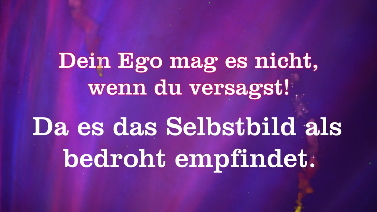 #versagen vers. Ego 😎​Dein #ego mag es nicht, wenn du nicht das Erwartete leisten / erreichen kannst
