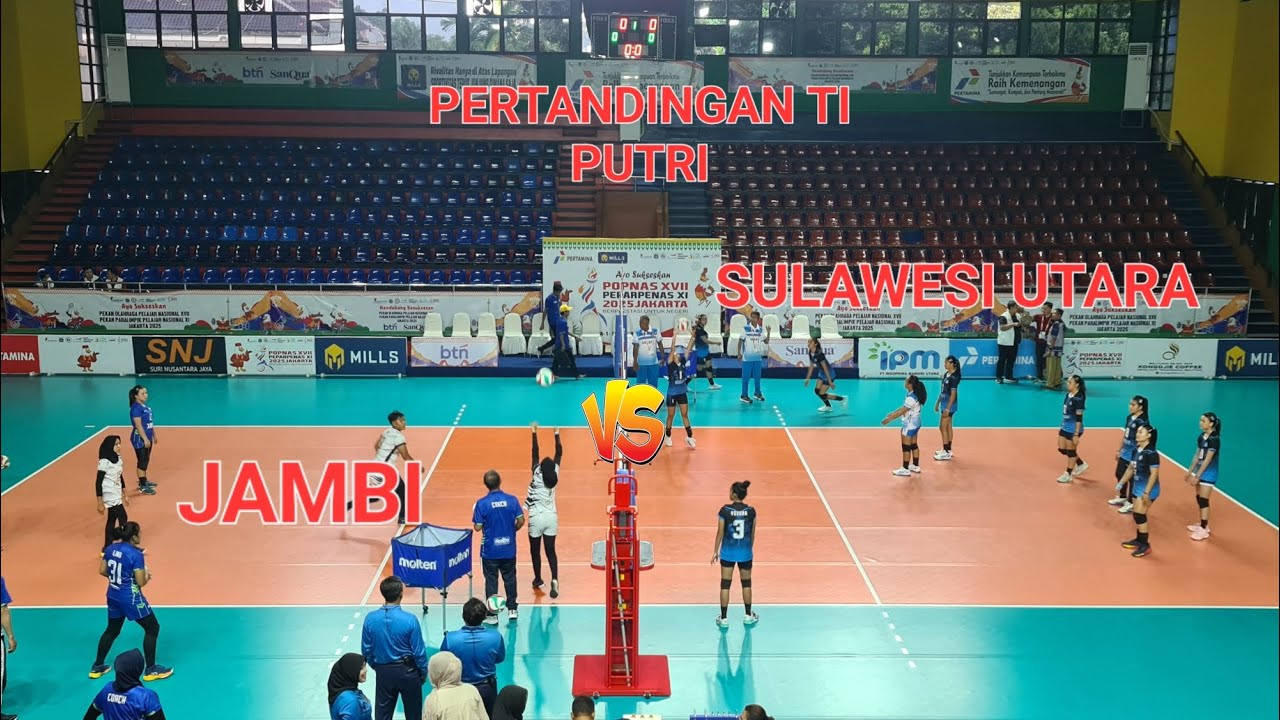 PERTANDINGAN TIM PUTRI SULUT Vs JAMBI || POPNAS 2025
