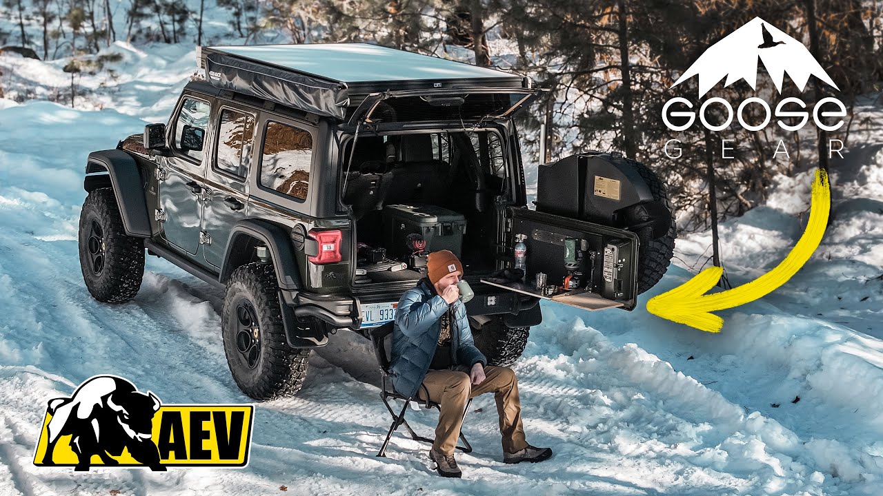 The Best Way to Make Coffee at 0&deg;F!  @goosegear Table + AEV Jeep JL370