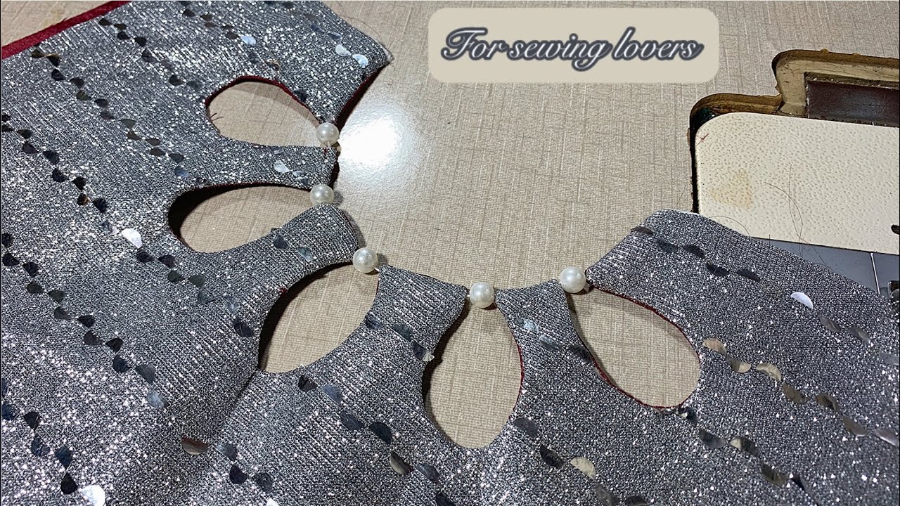 Beautiful Neck design. Drop Neck design. Cutting and stitching. Samreen designs