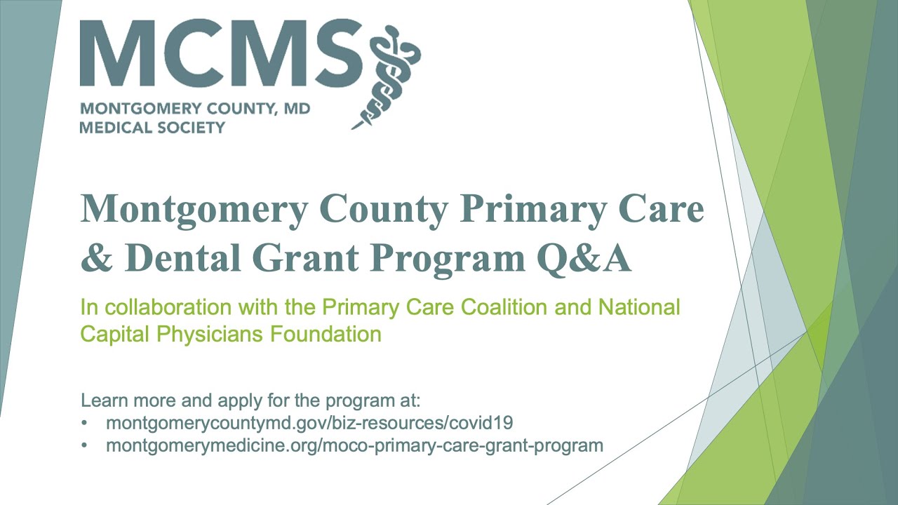 Montgomery County Primary Care & Dental Grant Program Q&A