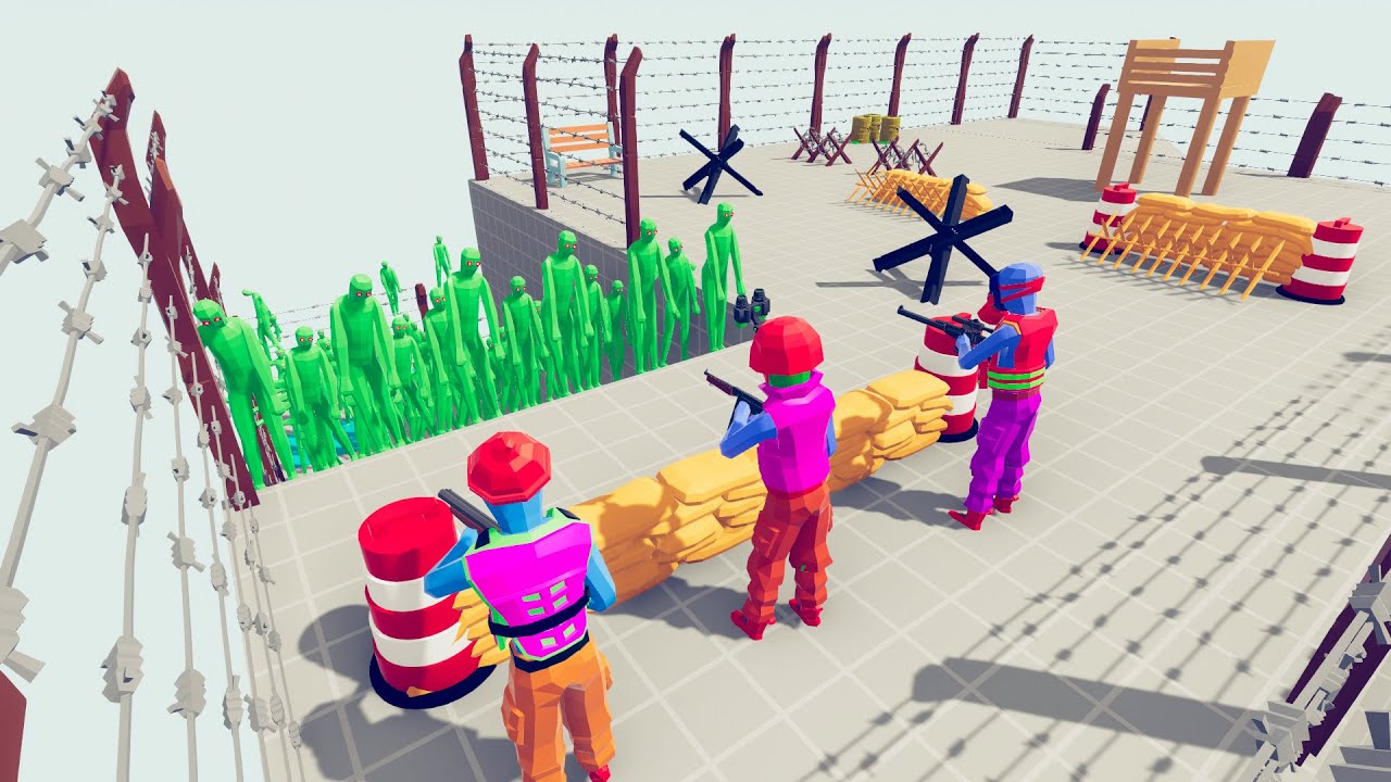 Zombie 100 Units vs Army Soldier - Totally Accurate Battle Simulator TABS