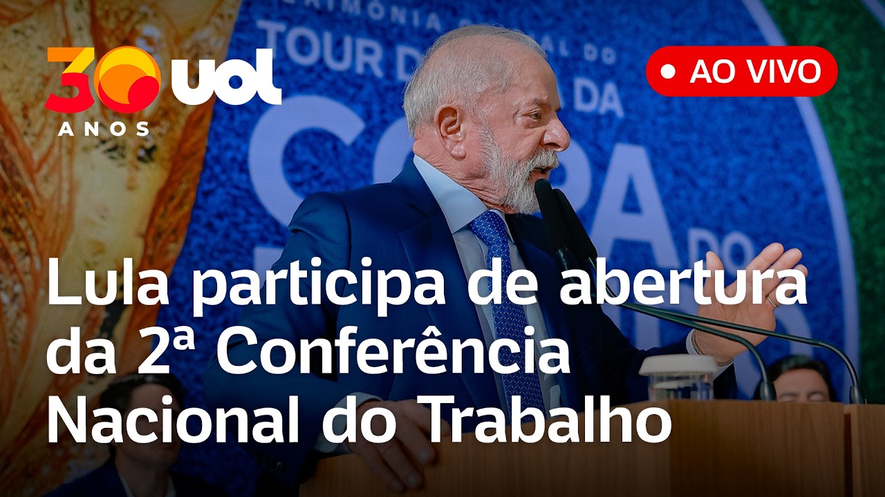 Presidente Lula discursa na abertura da Conferência do Trabalho em SP; veja ao vivo