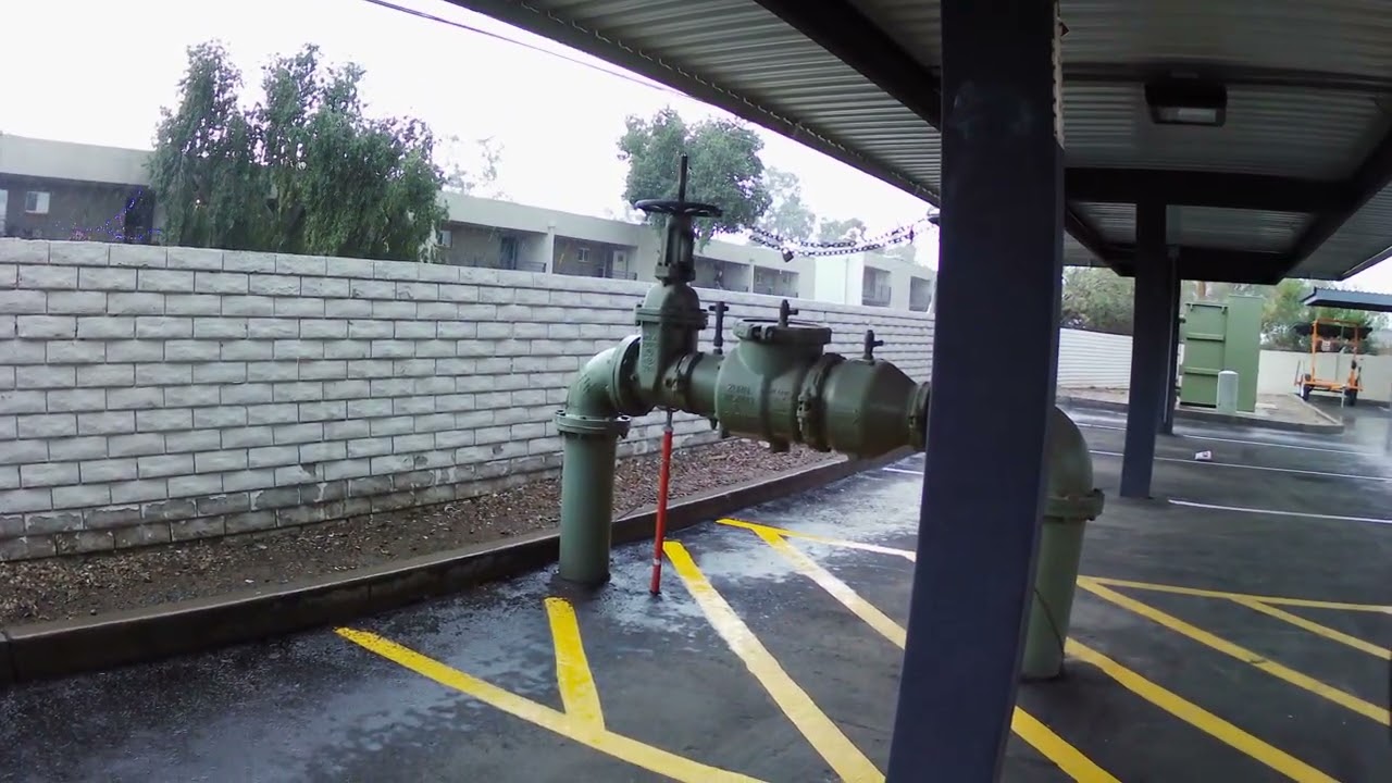 Sudden severe thunderstorm hits Phoenix. Lasts 10 minutes from start to finish.
