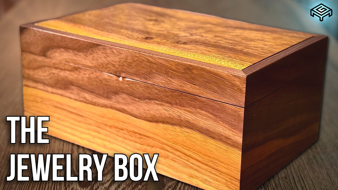 How to Make a WOODEN HINGE Walnut Jewelry / Jewellery Box [Woodworking]