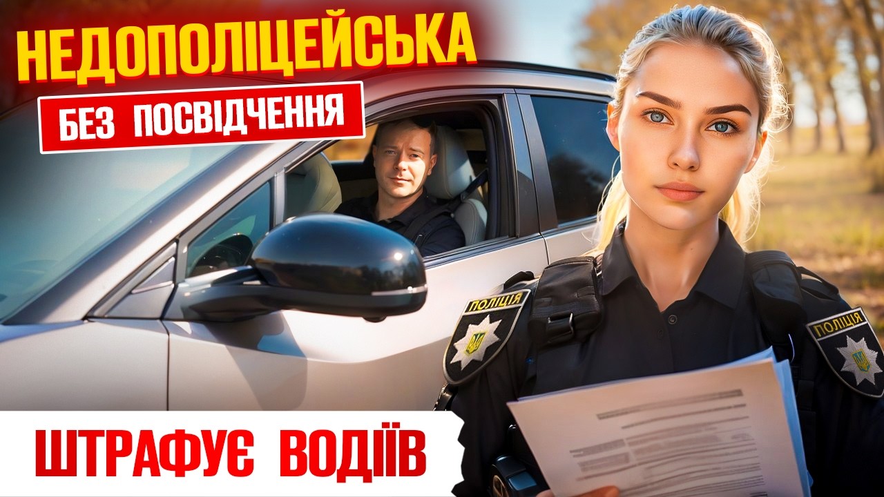 🔥 НЕДОПОЛІЦЕЙСЬКА БЕЗ ПОСВІДЧЕННЯ НЕЗАКОННО ШТРАФУЄ ВОДІЯ.