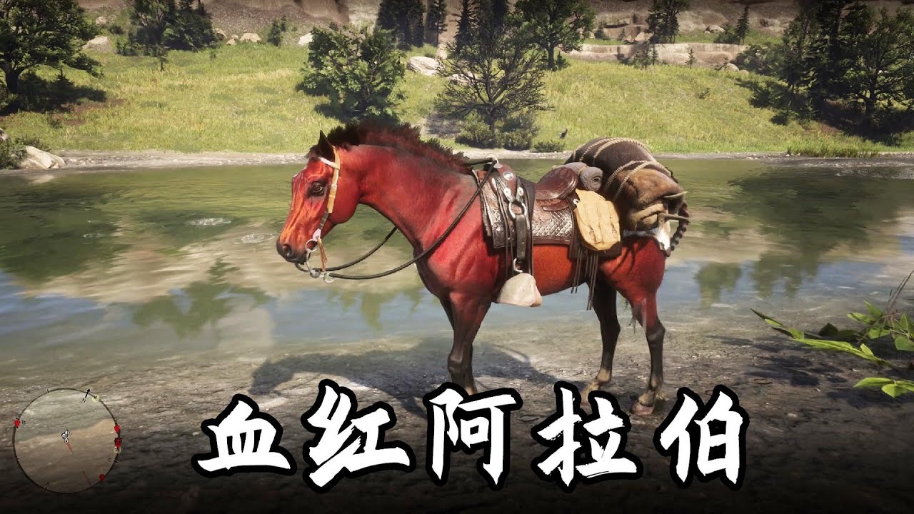 荒野大镖客2：教你免费获取，血红色阿拉伯马，属性优良造型拉风