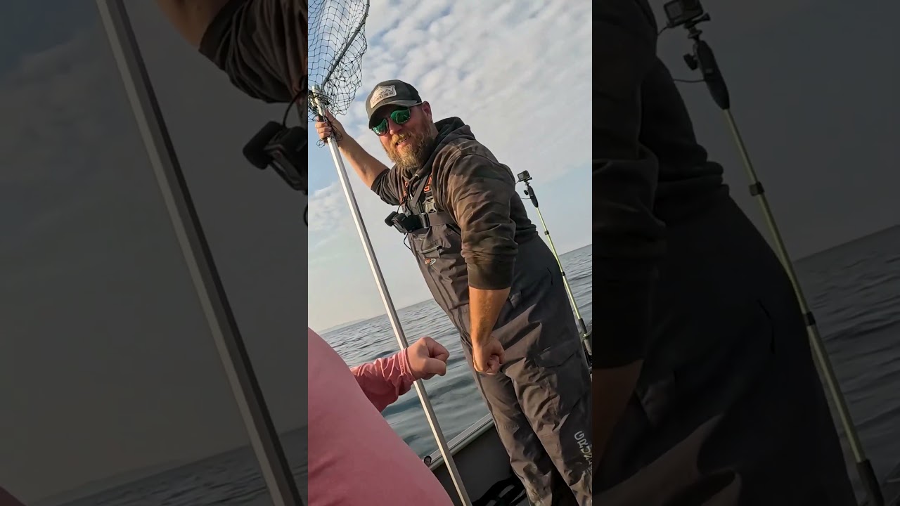 Epic Spring King Salmon Morning &mdash; Triple Hookup & Underwater Bite | Frankfort, MI
