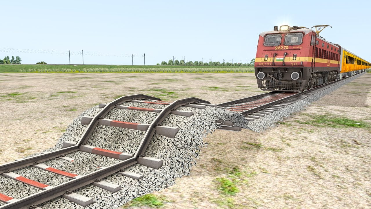 Trains vs Speed BUMP #2 -- Forked Railway | Amazing Track Made
