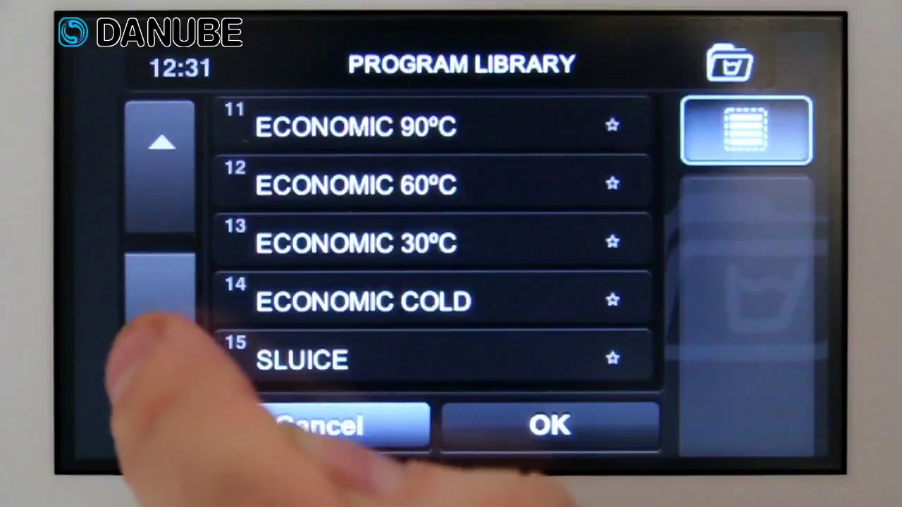 DANUBE EASY TOUCH Programmes favoris - Favourite programs