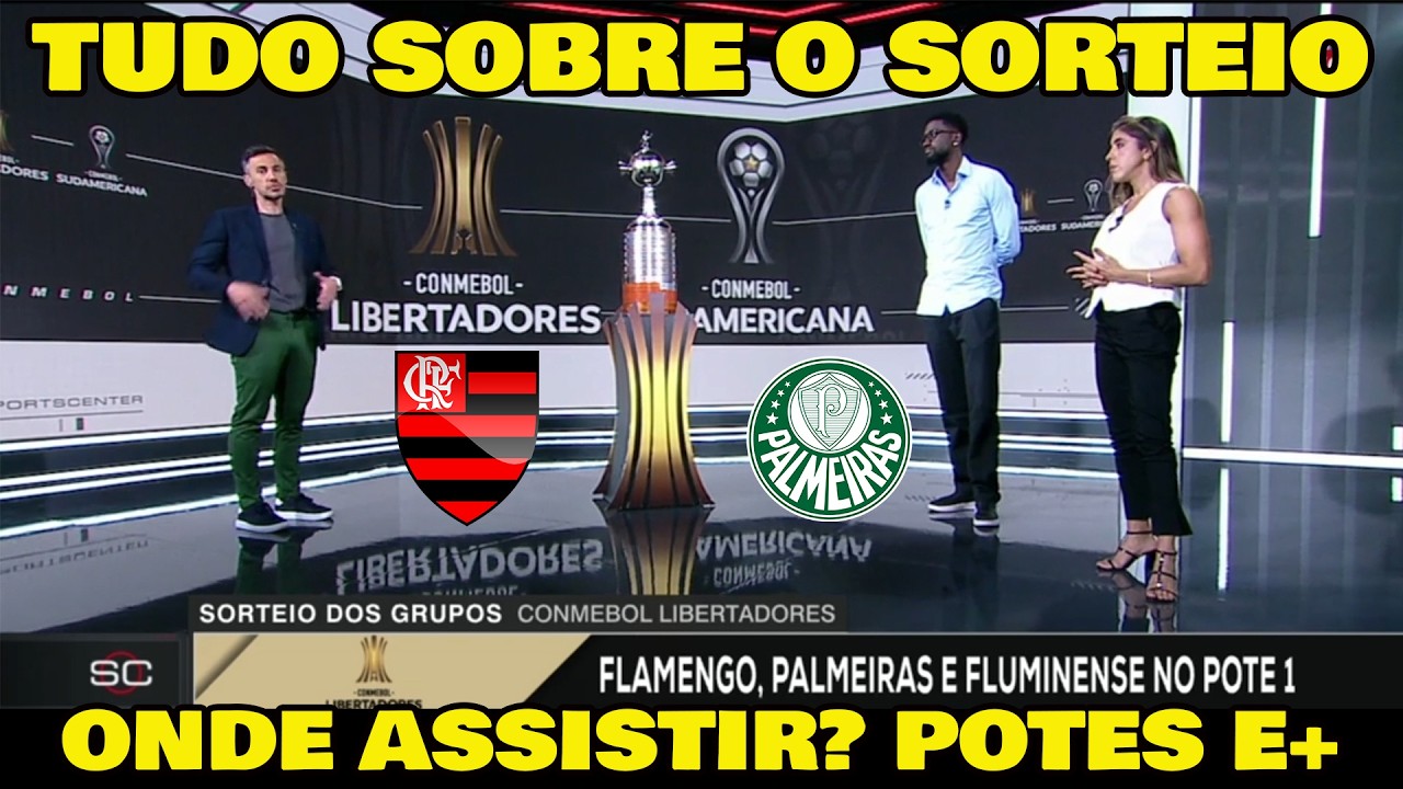 TUDO SOBRE O SORTEIO DA LIBERTADORES! ONDE ASSISTIR? POTES E DATAS.