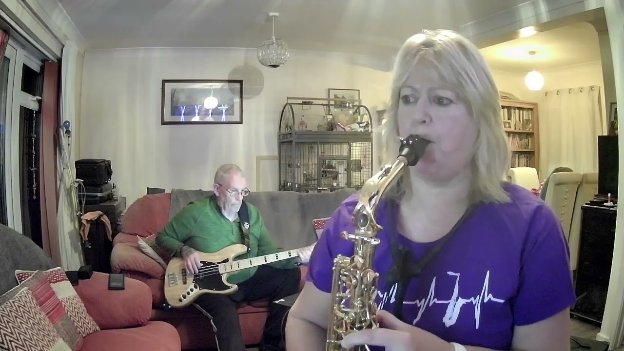 Dream On - Aerosmith - (Alto sax cover by Lainey Ridgway, Bass by Martin) 