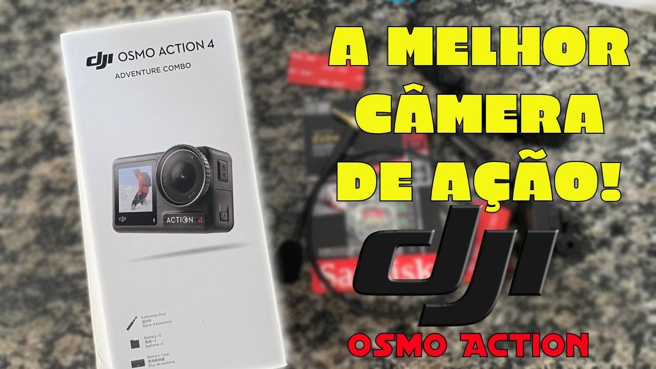 UNBOXING Dji Osmo Action 4 ADVENTURE COMBO [*A MELHOR CÂMERA DE AÇÃO*]