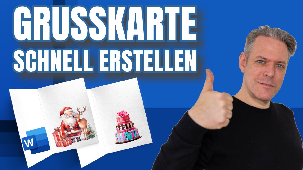 Grußkarte, Weihnachtskarte, Glückwunschkarte in Word erstellen #lernsnacks