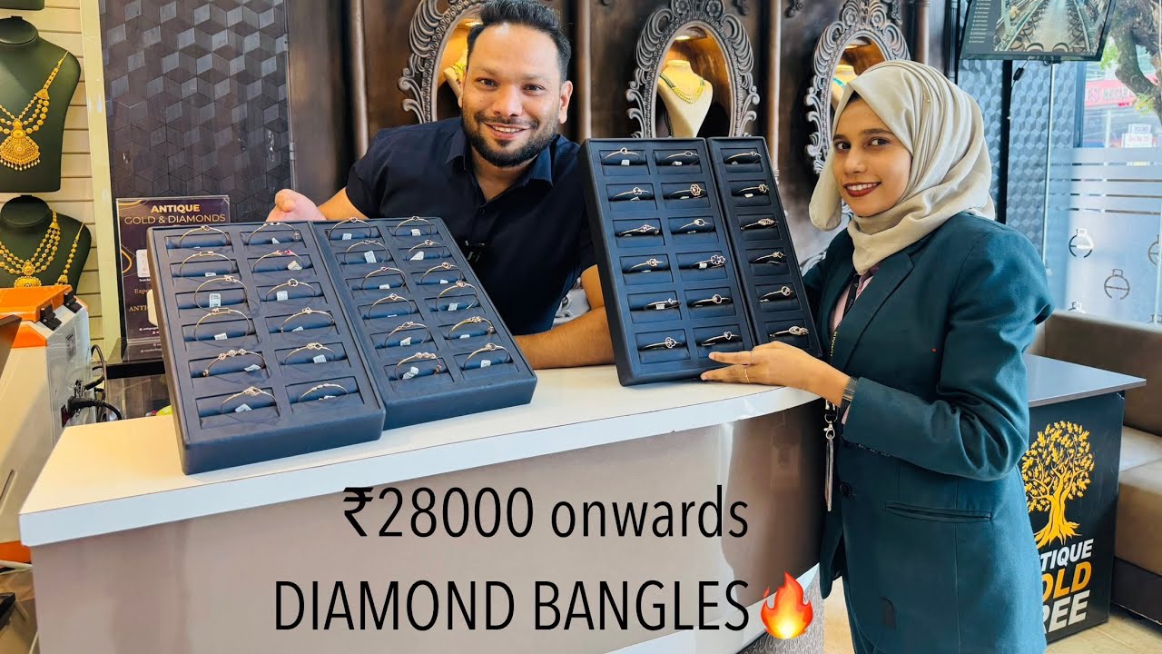 28000₹ onwards DIAMOND bangles 🔥@Antique Gold  Kasaragod
