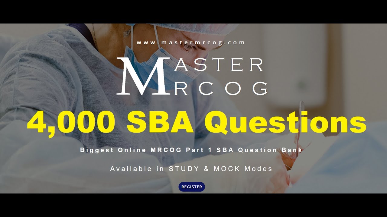 MasterMRCOG - 4,000 SBA question bank for MRCOG part 1 2023