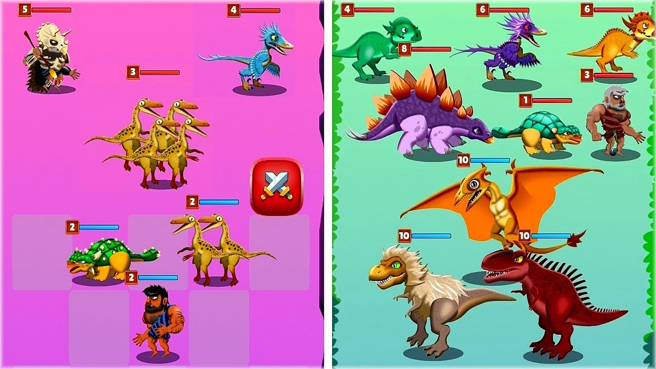 Merger of Dinosaur to MAX LEVEL in Jurassic Merge: Dino Evolution!