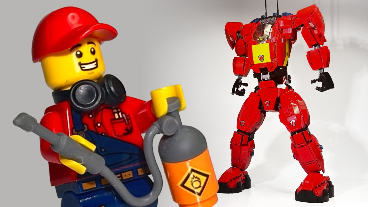 Custom LEGO City Fire Mech Build