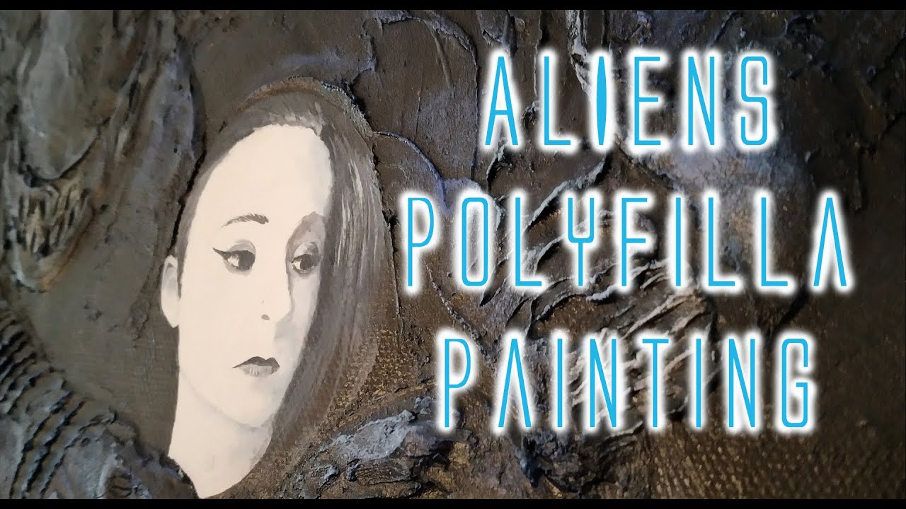 ALIEN PAINTING WITH POLYFILLA and PAINT