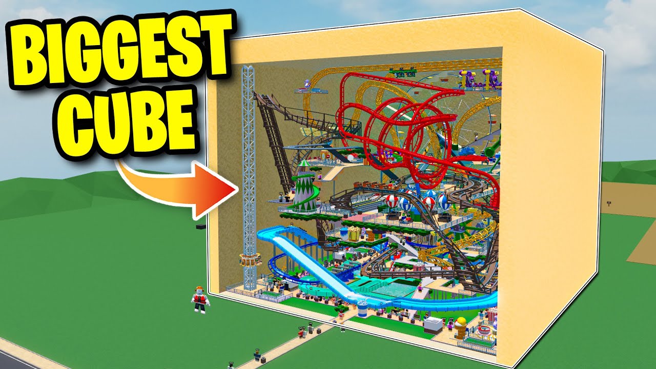 Строительство самого большого кубического тематического парка в Roblox