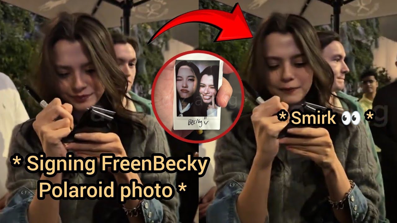 (FreenBecky) Becky Smirk While Signing a FreenBecky Polaroid Photo! | The smirk 😏