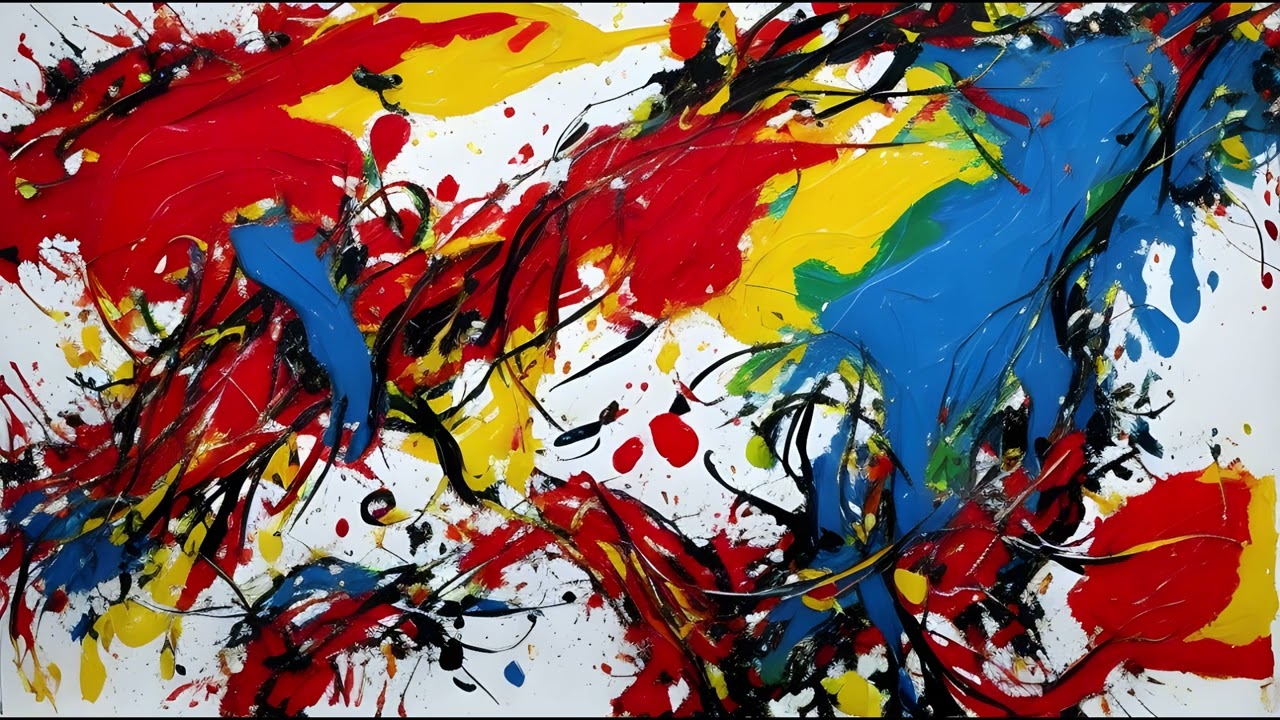 Jackson Pollock Style | AI Art | Lofi Music | Screensaver For TV